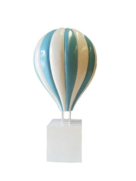 Large Blue Hot Air Balloon Over Sized Statue - LM Treasures 