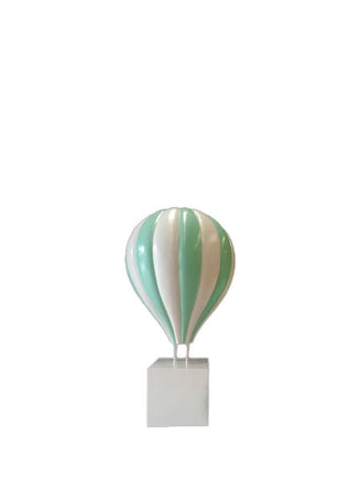 Medium Green Hot Air Balloon Over Sized Statue - LM Treasures 