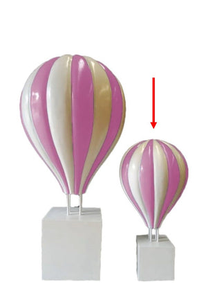 Medium Pink Hot Air Balloon Over Sized Statue - LM Treasures 