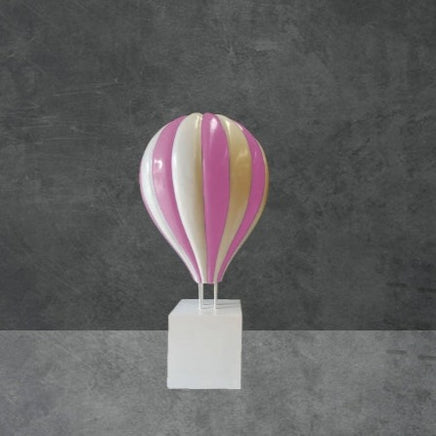 Medium Pink Hot Air Balloon Over Sized Statue - LM Treasures 