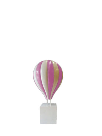 Medium Pink Hot Air Balloon Over Sized Statue - LM Treasures 