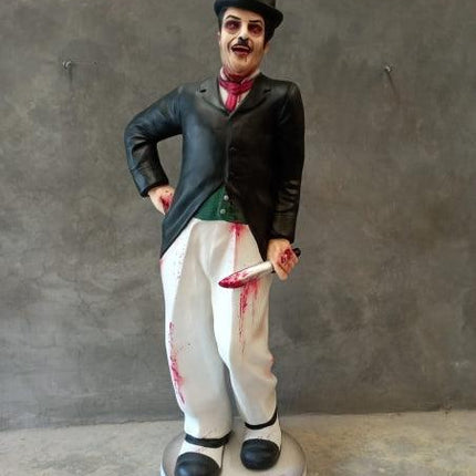 Scary Chaplin Clown Life Size Statue - LM Treasures 