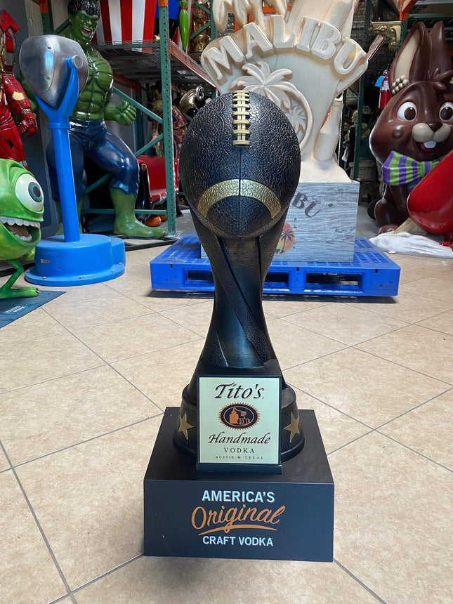 Tito's Vodka Football Trophy Pre-Owned Statue - LM Treasures 