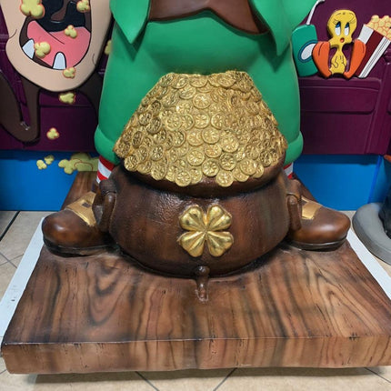 Leprechaun With Gold Life Size Statue - LM Treasures 