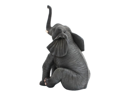 Sitting Elephant Life Size Statue - LM Treasures 