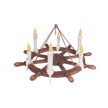 Rudder Wheel Chandelier Life Size Statue - LM Treasures 