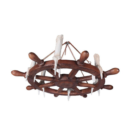 Rudder Wheel Chandelier Life Size Statue - LM Treasures 