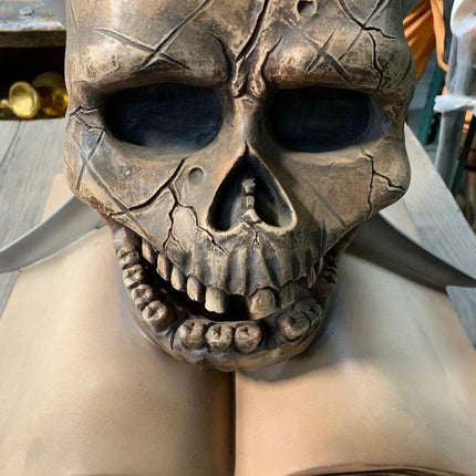 Pirate Skull On Book Over Sized Statue - LM Treasures 