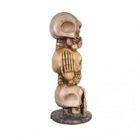 No Speak, Hear, See Skull Tower Over Sized Statue - LM Treasures 