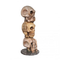 No Speak, Hear, See Skull Tower Over Sized Statue - LM Treasures 