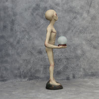 Alien Encounter With Lamp Life Size Statue - LM Treasures Life Size Statues & Prop Rental