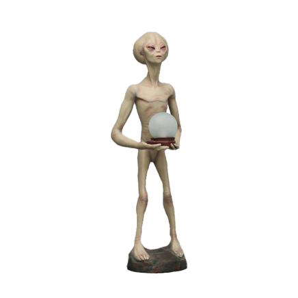 Alien Encounter With Lamp Life Size Statue - LM Treasures Life Size Statues & Prop Rental