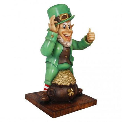Leprechaun With Gold Life Size Statue - LM Treasures 
