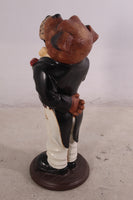 Small Bulldog Boxer Butler Statue - LM Treasures 