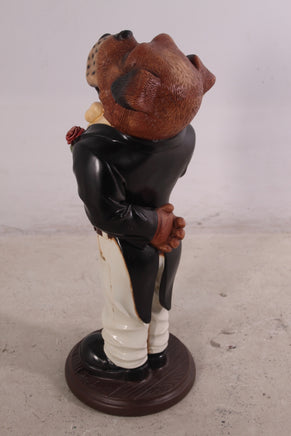 Small Bulldog Boxer Butler Statue - LM Treasures 