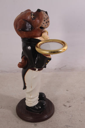 Small Bulldog Boxer Butler Statue - LM Treasures 