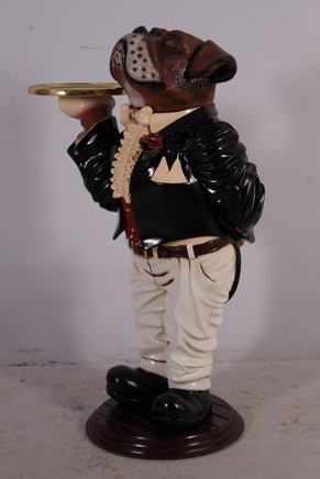 Large Bulldog Boxer Butler Statue - LM Treasures 