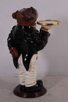 Large Bulldog Boxer Butler Statue - LM Treasures 