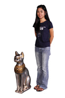 Small Egyptian Bastet Cat Life Size Statue - LM Treasures 