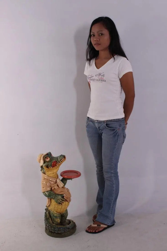 Crocodile Butler Small Statue LM Treasures - H