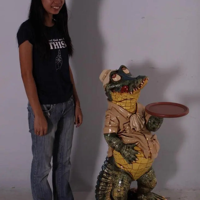 Crocodile Butler Large Statue LM Treasures - H