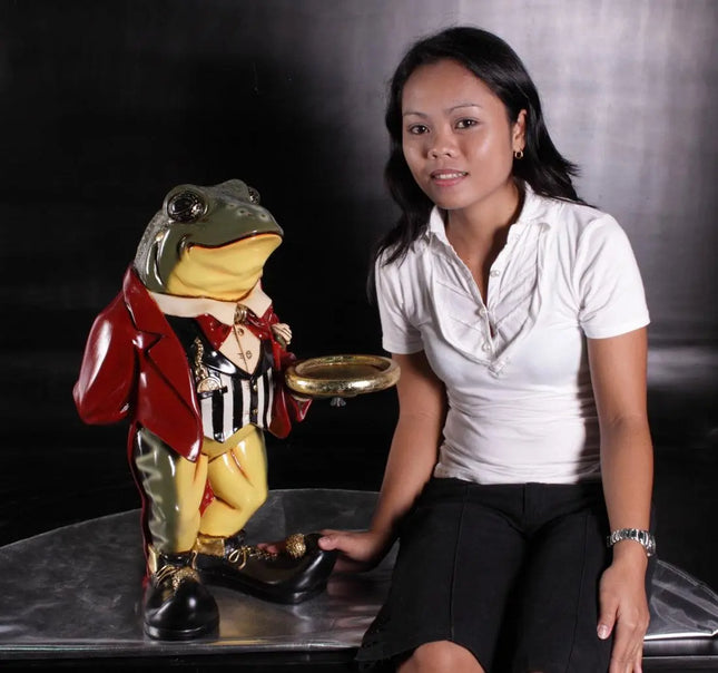 Small Frog Butler Statue LM Treasures - H