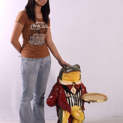 Large Frog Butler Statue - LM Treasures 