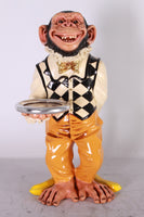 Small Monkey Butler Life Size Statue - LM Treasures 