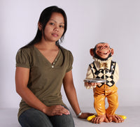 Small Monkey Butler Life Size Statue - LM Treasures 