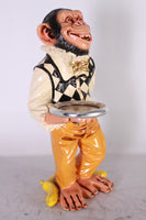 Small Monkey Butler Life Size Statue - LM Treasures 