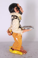 Small Monkey Butler Life Size Statue - LM Treasures 