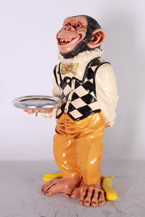 Small Monkey Butler Life Size Statue - LM Treasures 