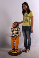 Large Monkey Butler Life Size Statue - LM Treasures 