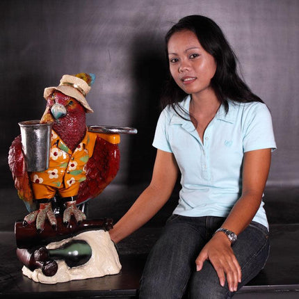 Small Parrot Butler Statue - LM Treasures 