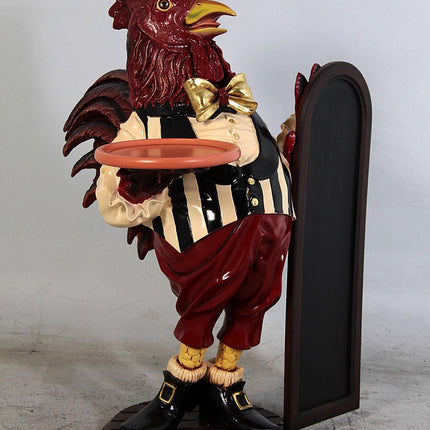 Large Rooster Butler Statue - LM Treasures 