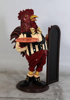 Large Rooster Butler Statue - LM Treasures 