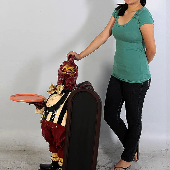 Large Rooster Butler Statue LM Treasures - H