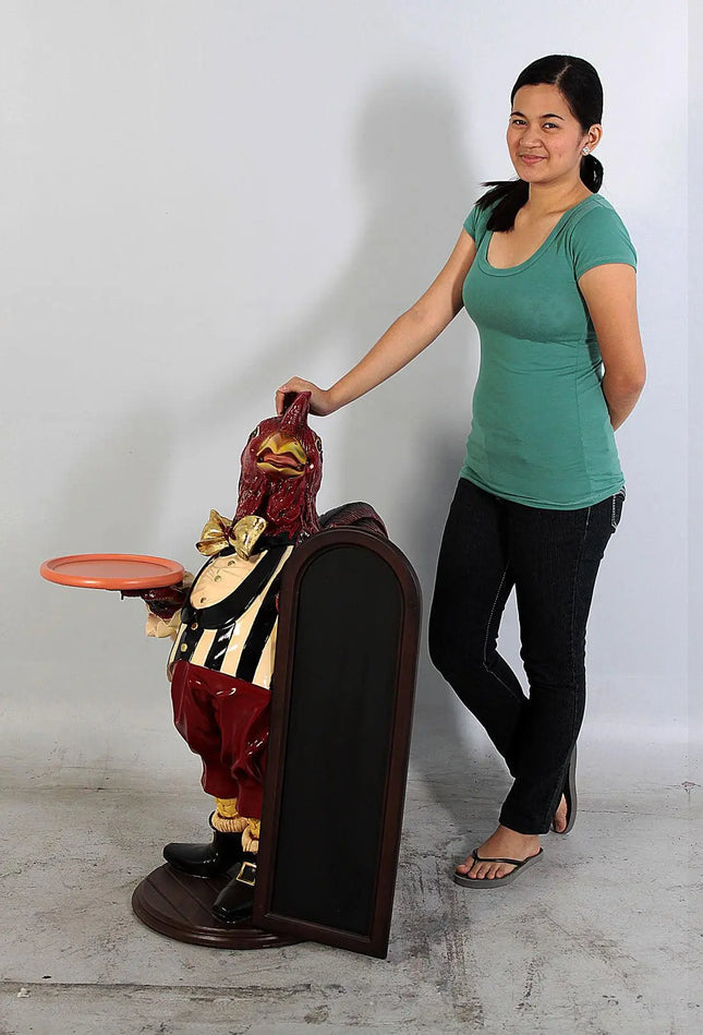 Large Rooster Butler Statue LM Treasures - H