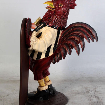 Large Rooster Butler Statue - LM Treasures 