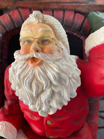 Santa Climbing Chimney Life Size Statue - LM Treasures 