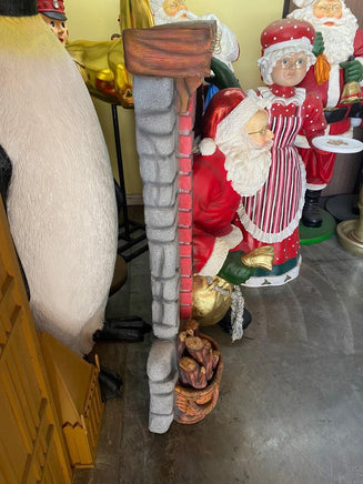 Santa Climbing Chimney Life Size Statue - LM Treasures 