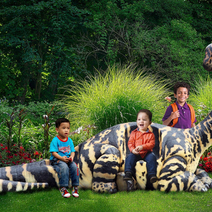 Adolescent Rhoetosaurus Dinosaur Bench Life Size Statue - LM Treasures 