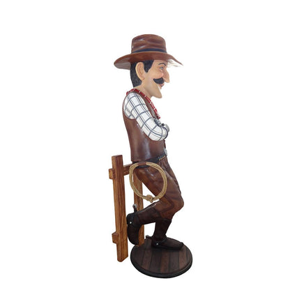 Relaxed Cowboy Life Size Statue - LM Treasures 