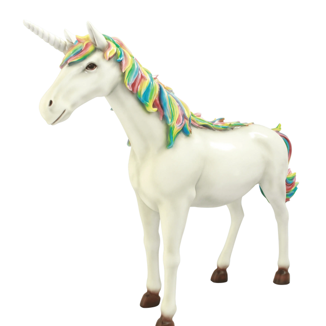 Rainbow Unicorn Life Size Statue LM Treasures - T