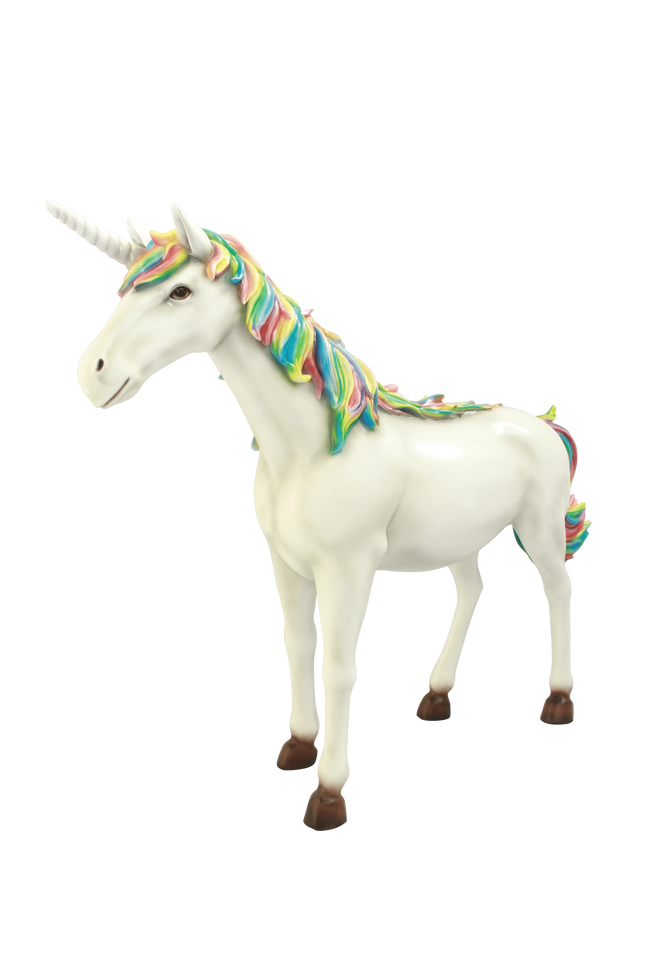 Rainbow Unicorn Life Size Statue LM Treasures - T