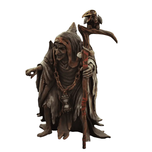 Witch and Crow Life Size Statue - LM Treasures 