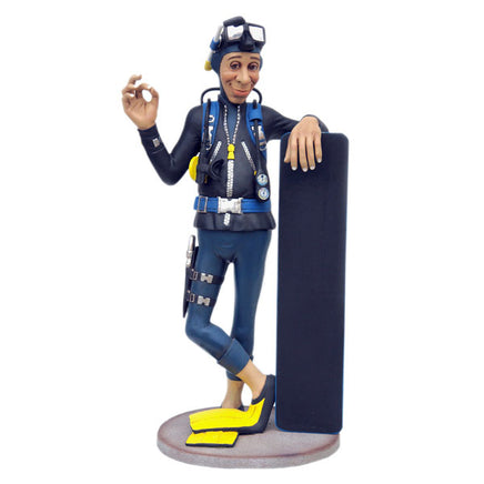 Diver With Menu Life Size Statue - LM Treasures 