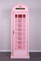 Light Pink British Phone Booth Life Size Statue - LM Treasures 