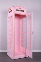 Light Pink British Phone Booth Life Size Statue - LM Treasures 