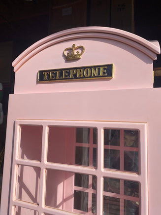 Light Pink British Phone Booth Life Size Statue - LM Treasures 